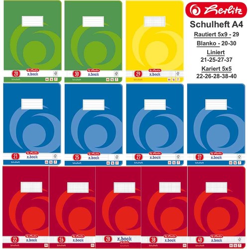 Herlitz schulheft lineatur - herlitz, a4