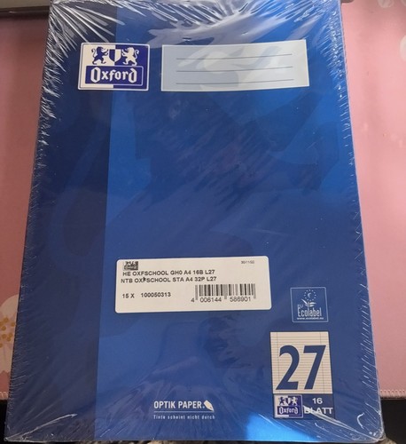 Oxford schulheft 16 blatt - a4,,