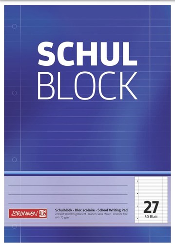 Schulblock lin27 50bl - a4,