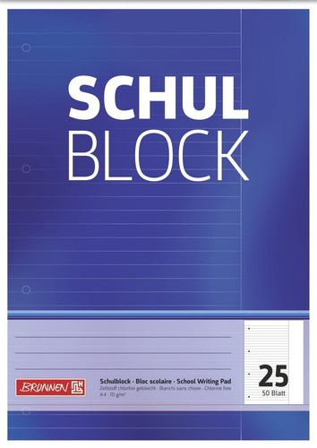Schulblock din lineatur 25 - schulblock,
