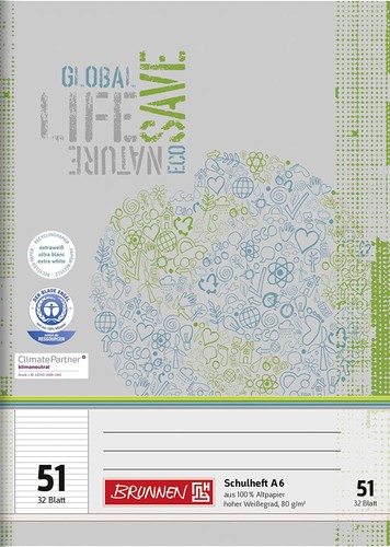 Brunnen schulheft recycling - schulheft,